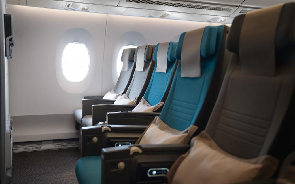 Clase económica del Airbus A380.