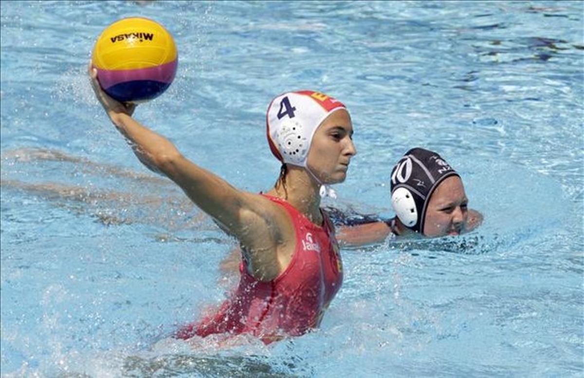 Partit de la selecció espanyola de waterpolo femení.