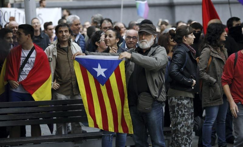 Manifestaciones en Plaza España por el 'procés'