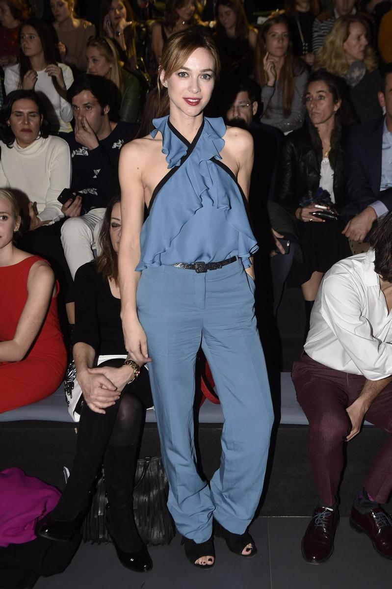 Marta Hazas en el front row de Ángel Schlesser otoño-invierno 2016/17