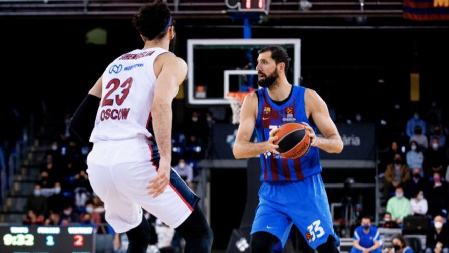 Mirotic y Shengelia, en el partido de la primera vuelta en el Palau.