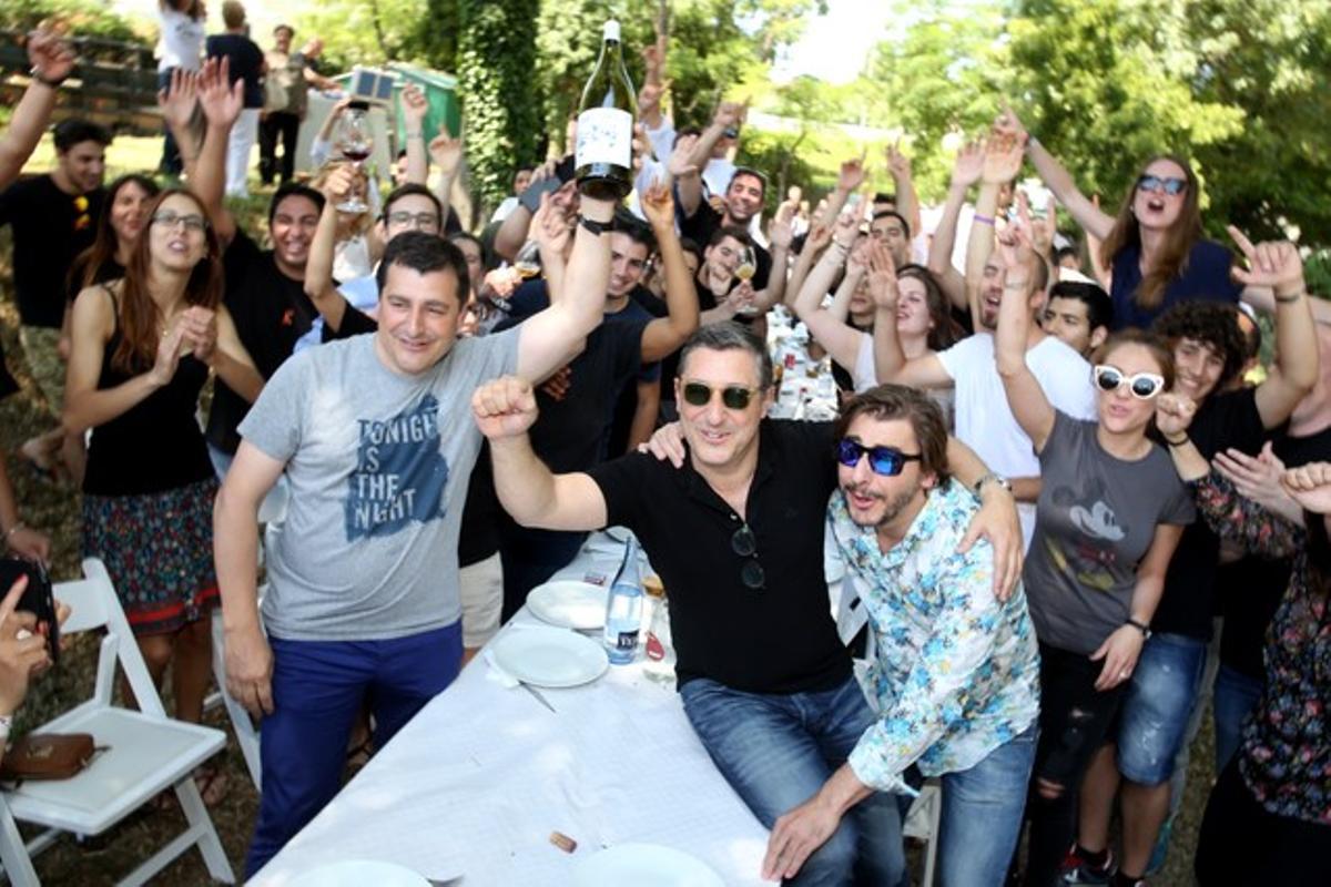 Celebració del premi al millor restaurant, a Girona.