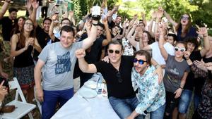 Celebració del premi al millor restaurant, a Girona.