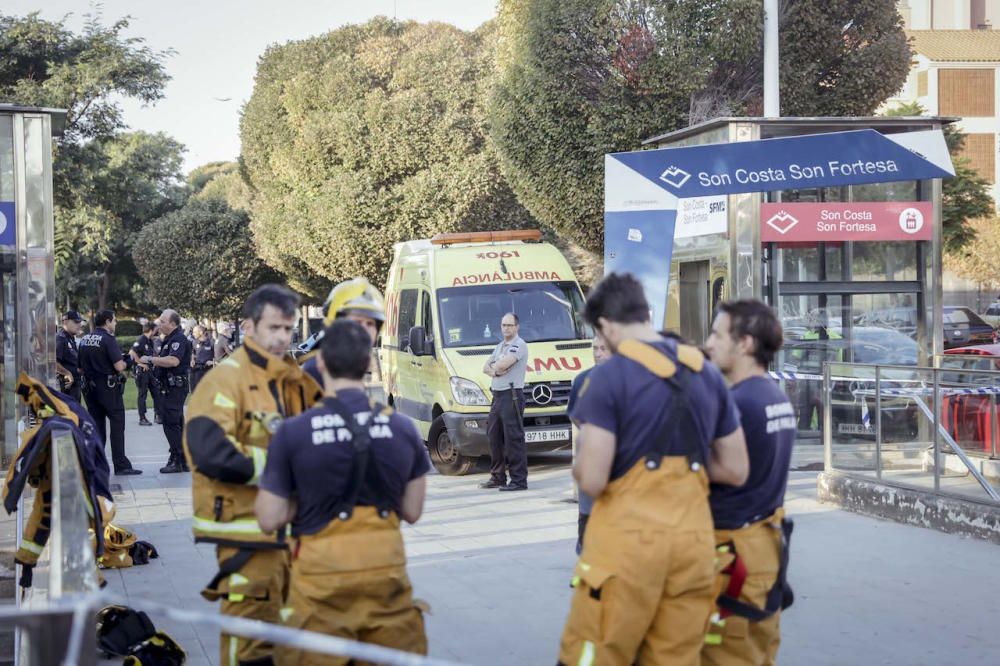 Incendio en el metro de Palma