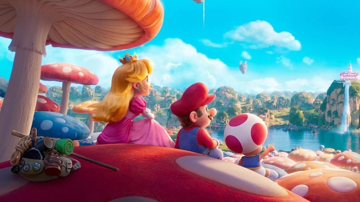 Peach, Mario y Toad en una escena de 'Super Mario Bros.: La película'