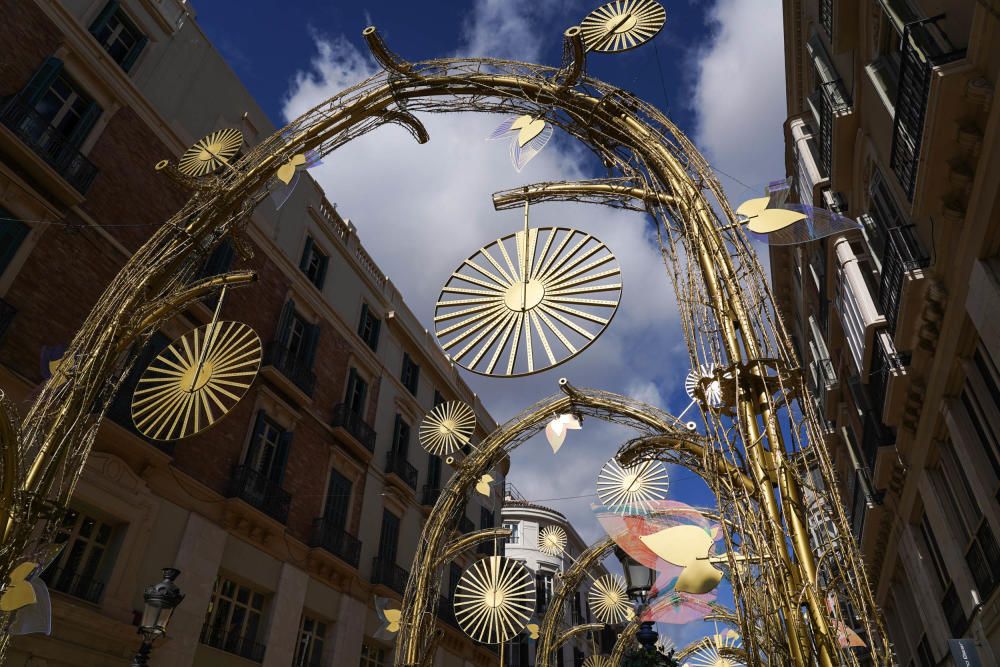 Nuevo alumbrado de Navidad en la calle Larios.