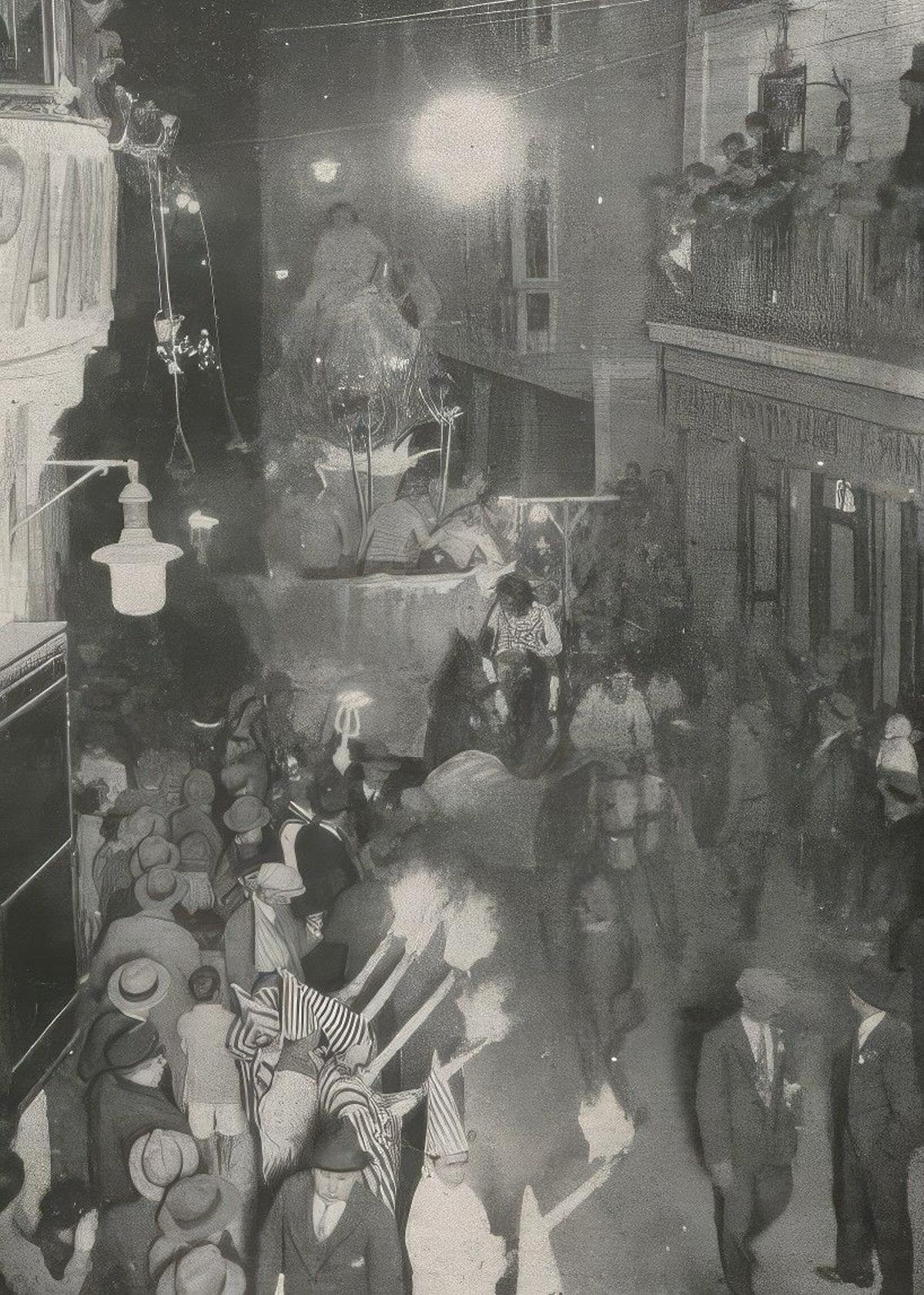 Instantánea de cómo era el Entierro de la Sardina en el siglo XIX.