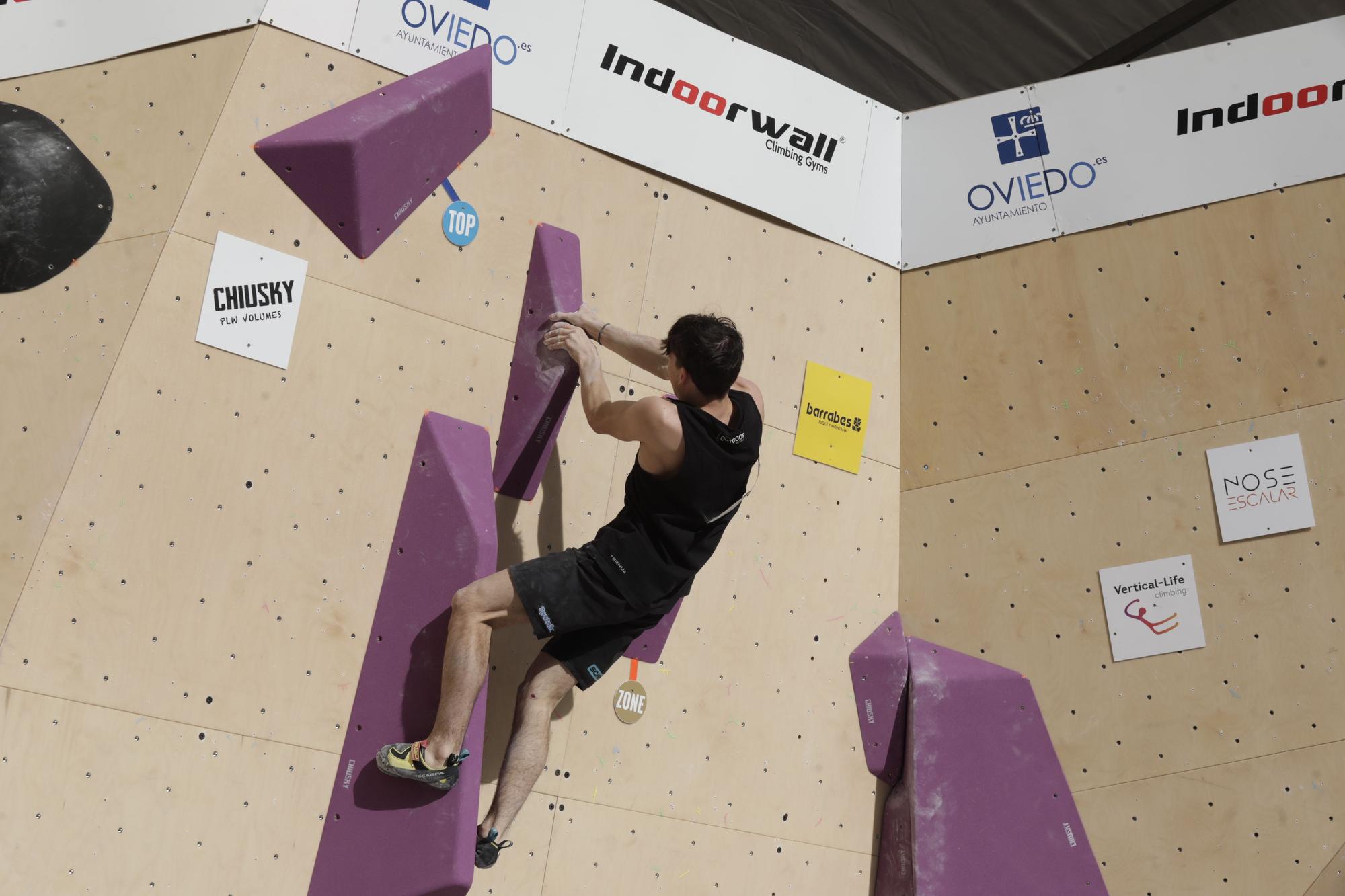 Así se vivió la primera prueba de la Copa de España de escalada en Oviedo