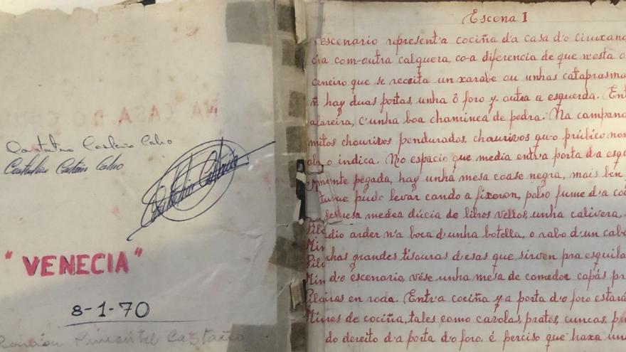 Libreto manuscrito y cosido a mano de la obra ‘Venecia’, de 1970