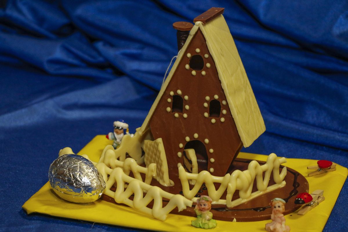 Una casita de chocolate.