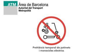 Los patinetes eléctricos ya no podrán entrar en el transporte público de toda Catalunya el 1 de febrero