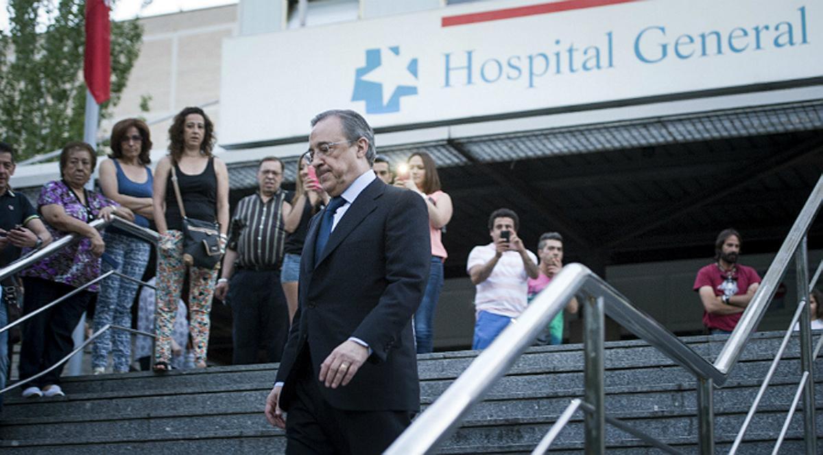 Florentino Pérez acuda al Hospital Gregorio Marañón a visitar a Di Stefano