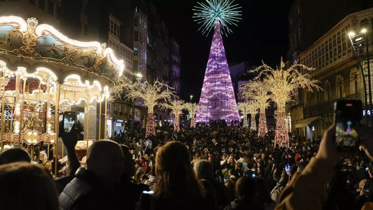 Un camarero argentino que reside en Vigo lamenta cómo ha vivido el encendido de Navidad: «Misión fallida»