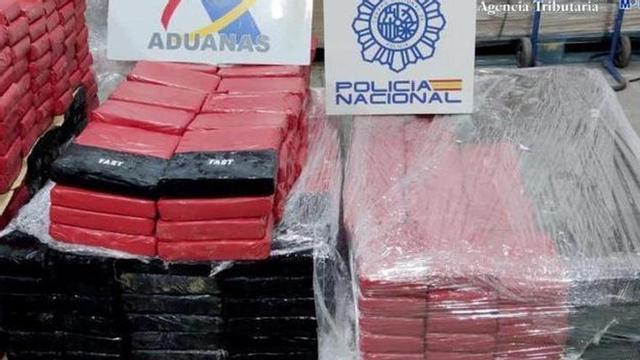 Carregament de cocaïna comissat al port de Bilbao el 2020, en el marc de l’operació Hammer. | MINISTERI DE L’INTERIOR
