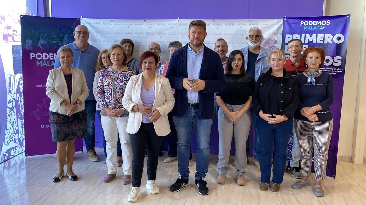 Podemos Málaga presenta su candidatura para las elecciones municipales de 2023.