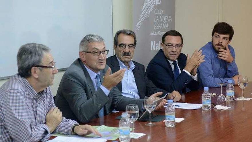 Francisco Villar (&quot;Cauce del Nalón&quot;), Santiago García Granda, Emilio Ontiveros, Juan Vázquez y Luis Baragaño (concejal de Langreo).