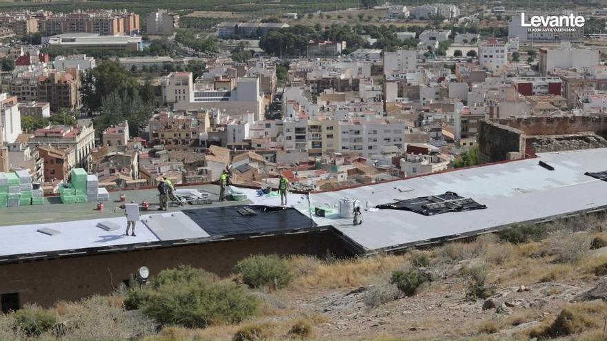 Así avanzan las obras en el centro de visitantes del Castillo de Sagunt