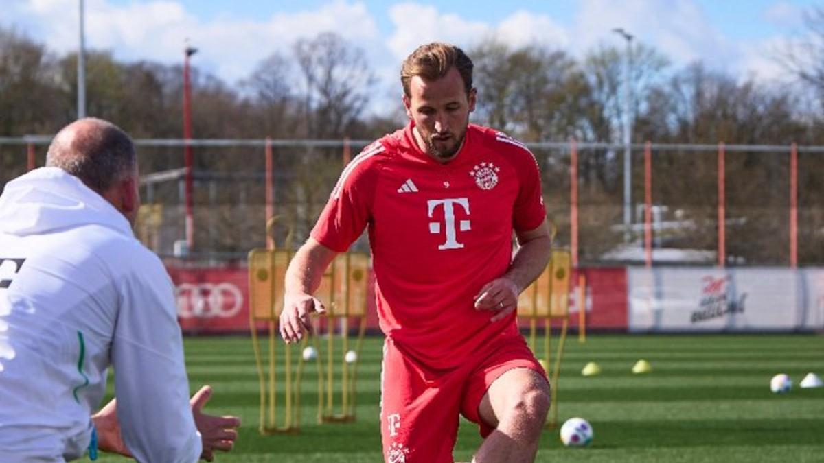 Kane, entrenando individualmente con el Bayern