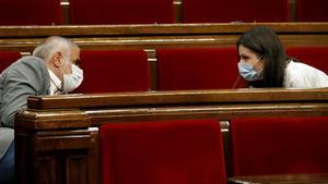 Carlos Carrizosa y Lorena Roldán, en el Parlament