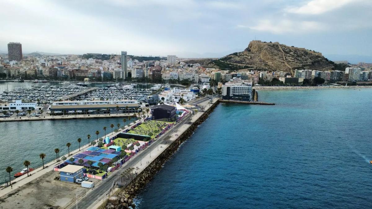 El Muelle Live, en pleno Puerto de Alicante, aporta un valor diferencial: un entorno abierto al Mediterráneo.