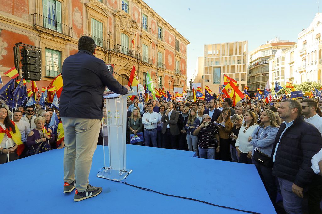 Todas la imágenes de la manifestación del PP contra la amnistía en Murcia