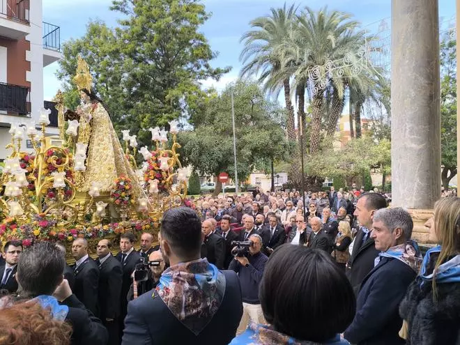 Así ha sido la "histórica" peregrinación jubilar de imagen de la Virgen del Carmen a la Catedral de Orihuela