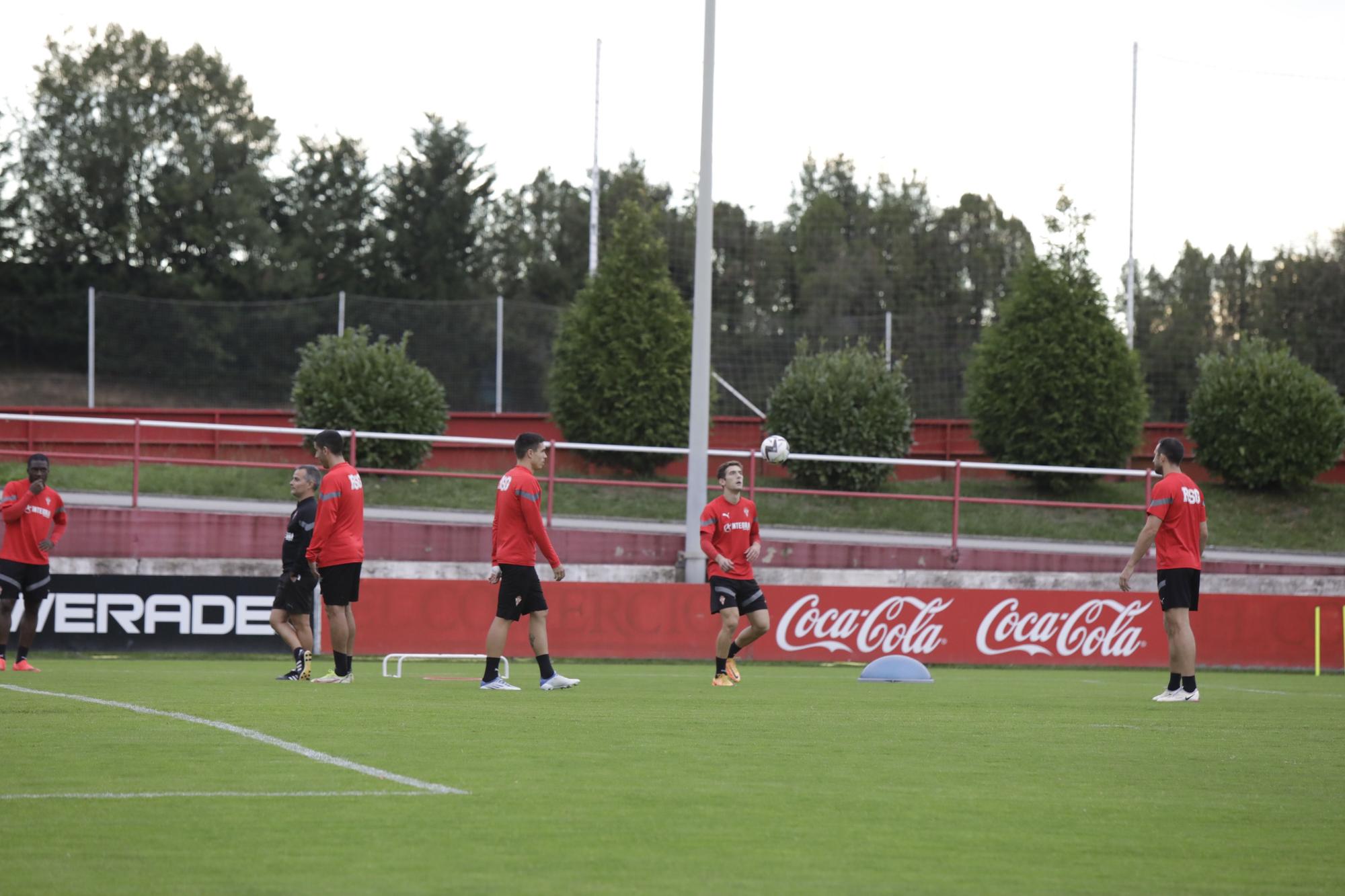 En imágenes: Entrenamiento del Sporting en Mareo