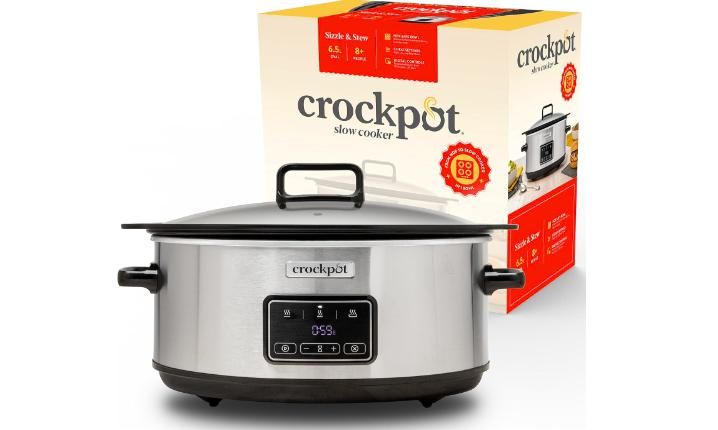 Crockpot Olla digital de cocción lenta Sizzle &amp; Stew
