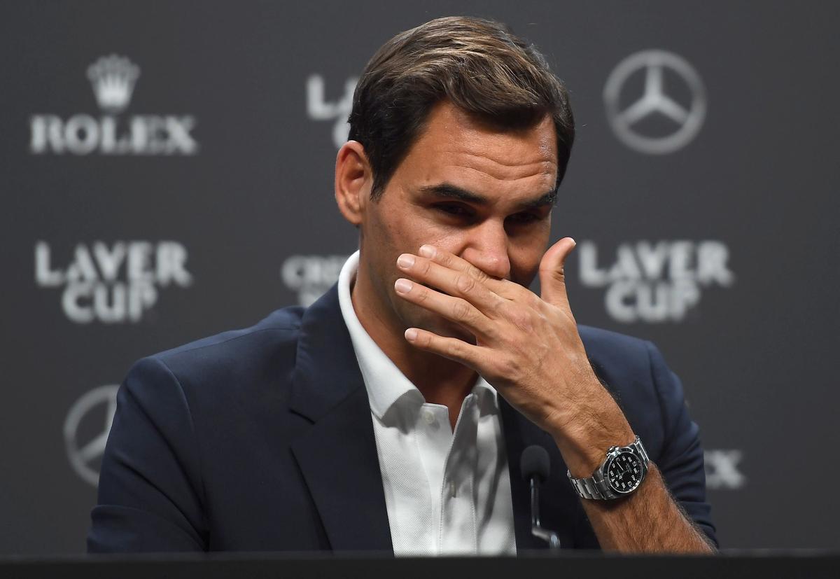 Federer, en la rueda de prensa de la Laver Cup