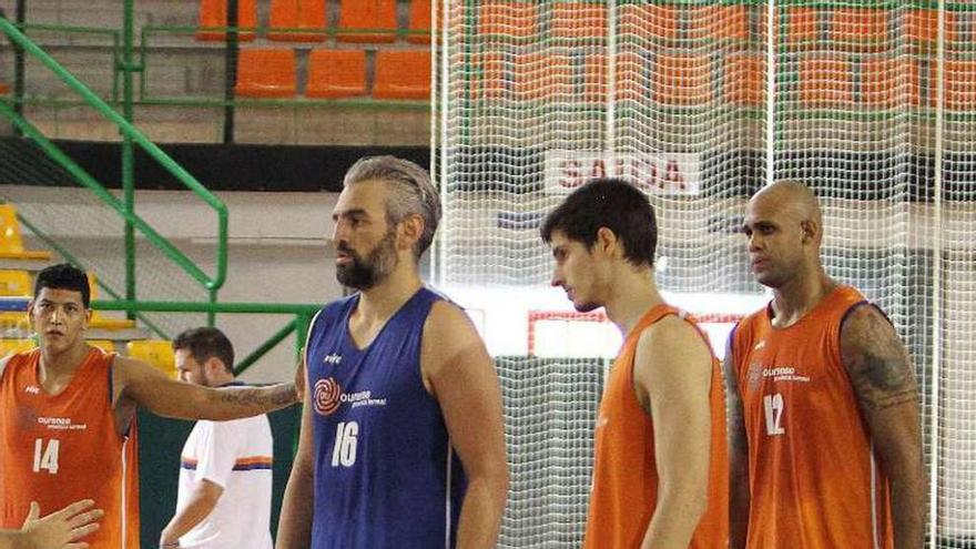 Un momento del entrenamiento en el Pazo Paco Paz. // Iñaki Osorio