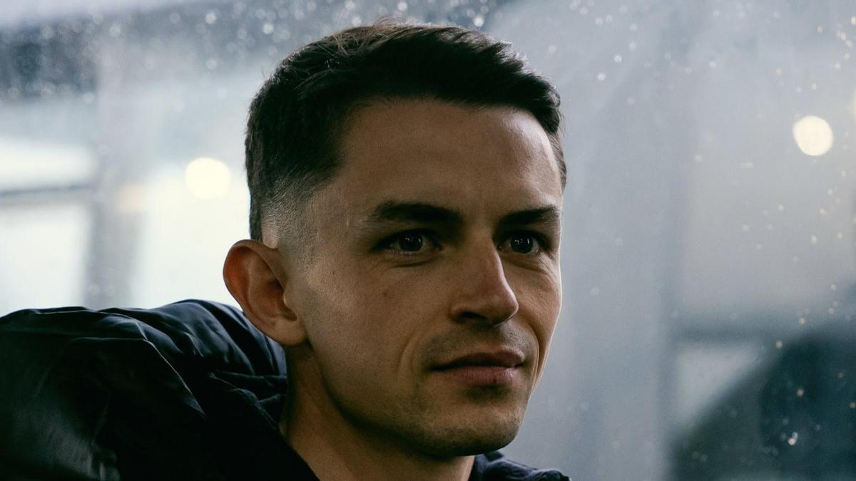 Álvaro Fidalgo, en el viaje del Betis a Madrid previo al Atlético en el Metropolitano
