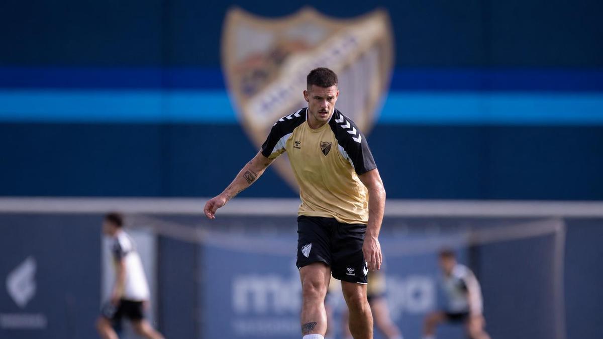 Rafa Rodríguez en el entrenamiento del martes.