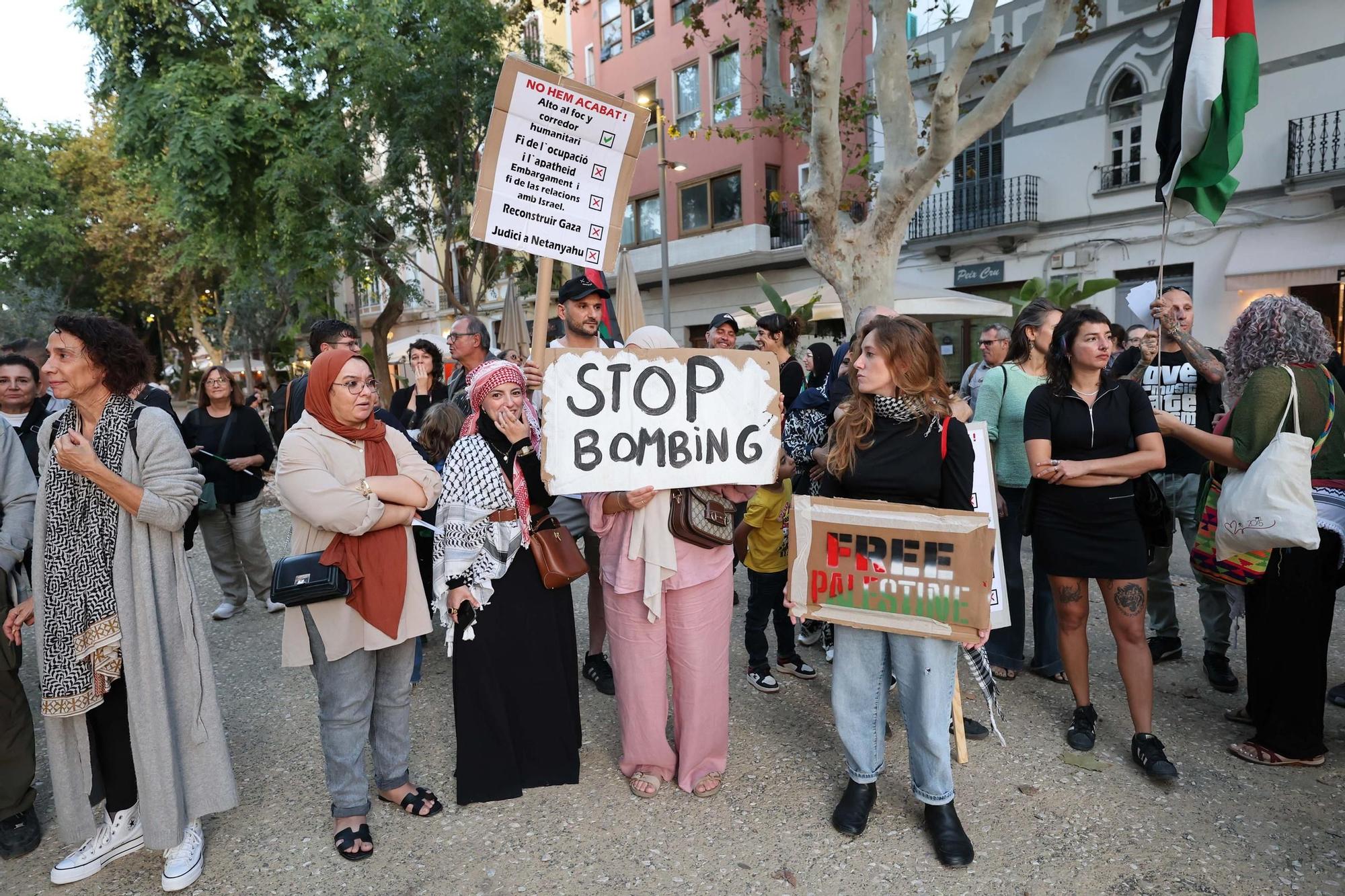 Manifestación en Ibiza en solidaridad con el pueblo palestino