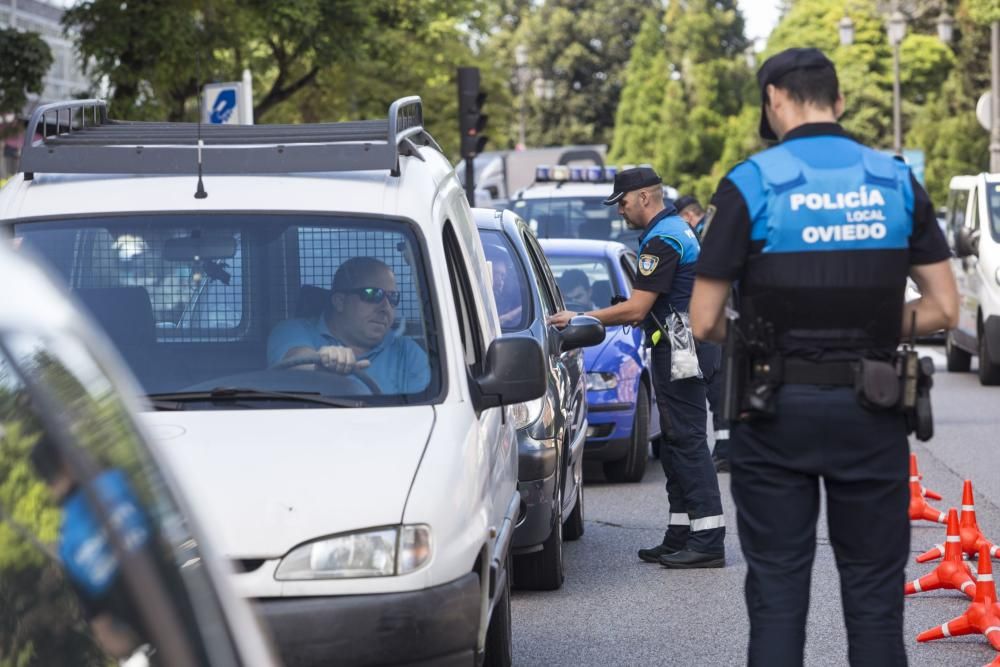 Control de alcoholemia de la Policía de Oviedo