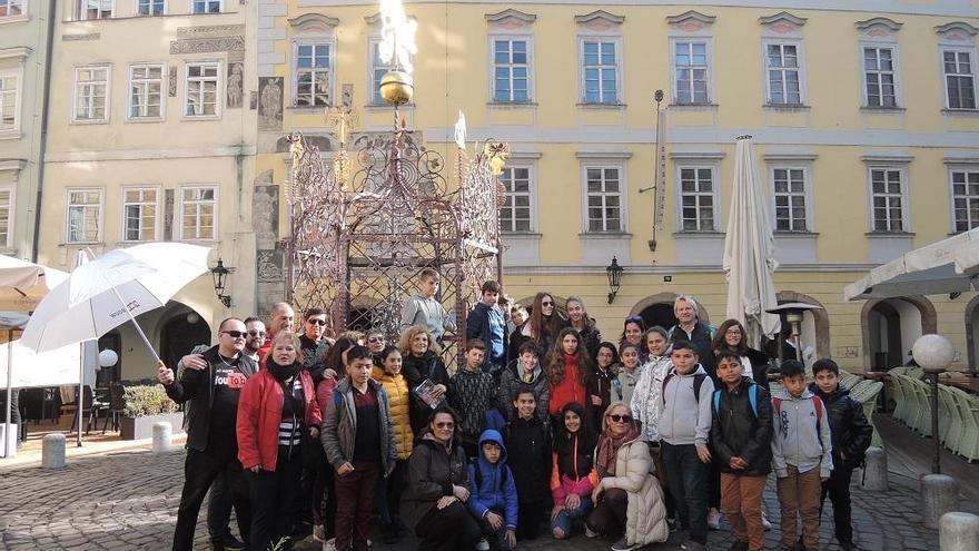 Los alumnos y profesores malagueños, durante su estancia en la República Checa.