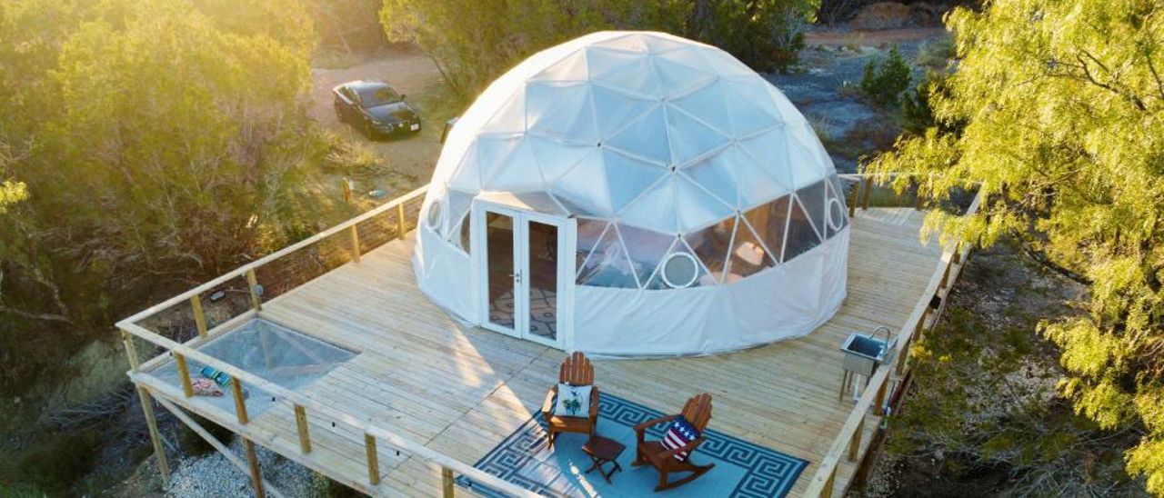 Modelo de "cabaña" que se prevé establecer en el glampin de Vigo.