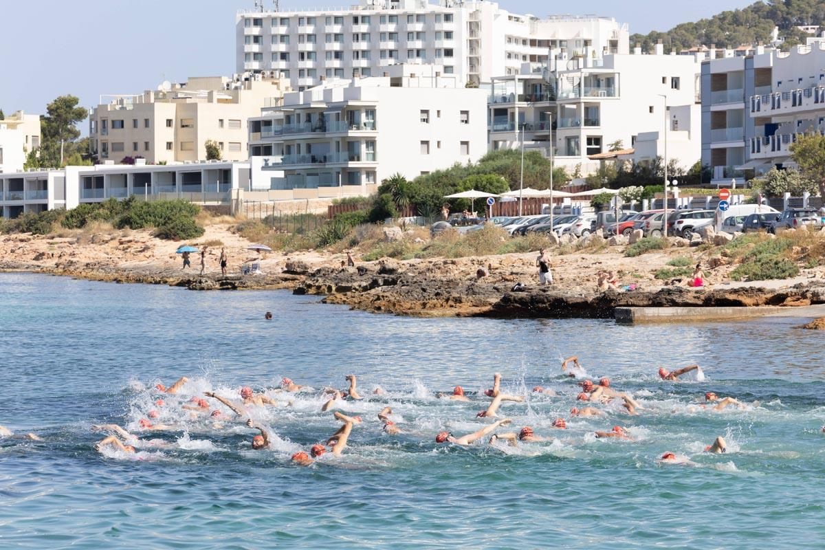 Las imágenes de la travesía a nado del Canal de Sant Antoni