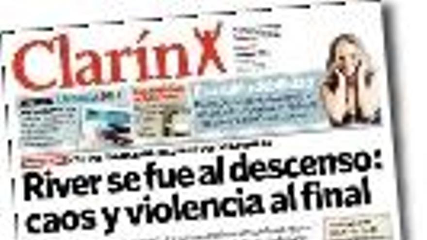 L&#039;eco del drama Els principals rotatius argentins van fer-se ressò del descens de River Plate a la Primera B, com també dels greus incidents que van produir-se dins i fora l&#039;estadi.