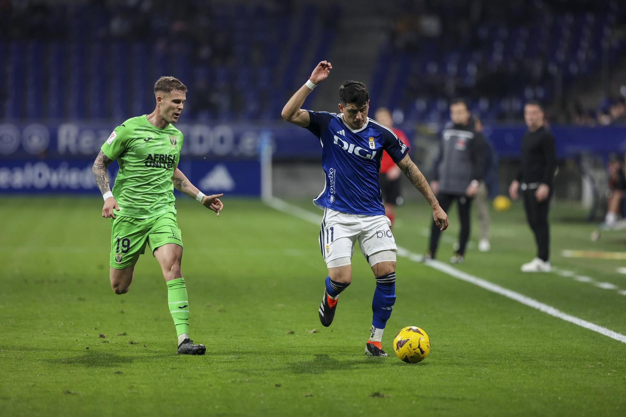 El partido entre el Real Oviedo y el Leganés, en imágenes