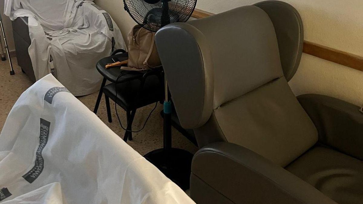 Una habitación con ventilador en el Hospital General de Castellón