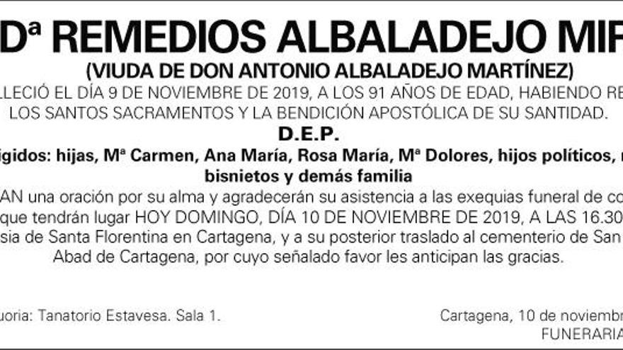 Dª Remedios Albaladejo Mira