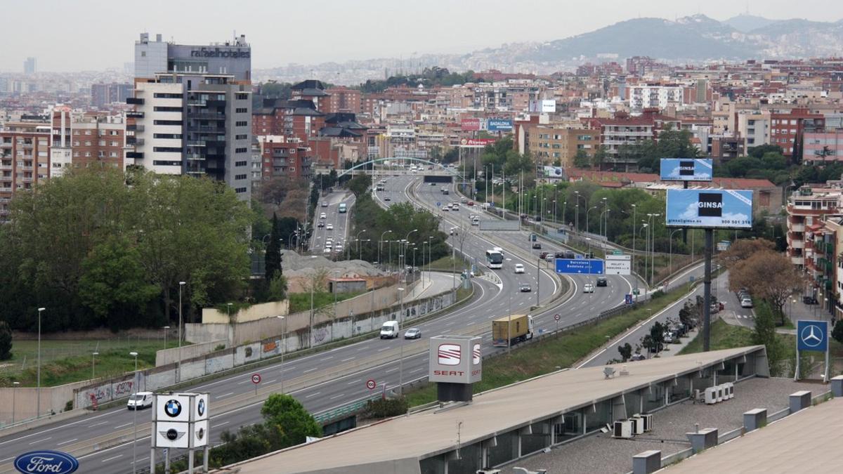 La autopista C-31 a su paso por Badalona en una imagen de archivo.