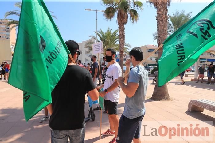 Protesta de policías en La Manga