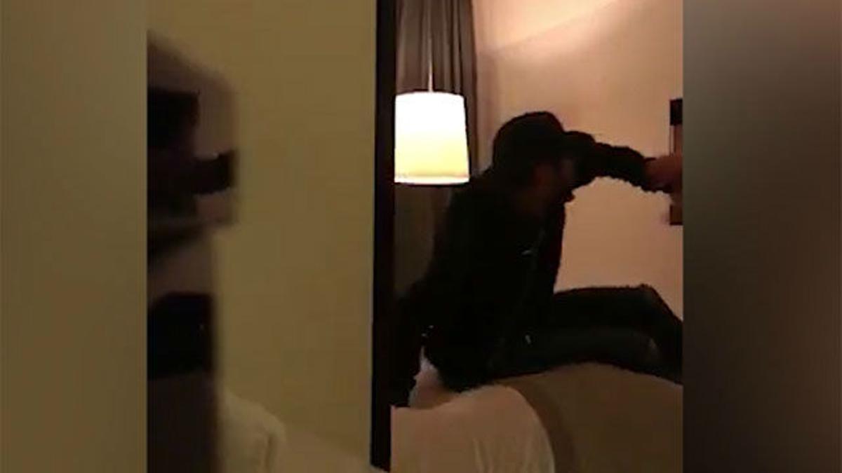 El vídeo de la violenta situación entre Neymar y su denunciante en un hotel