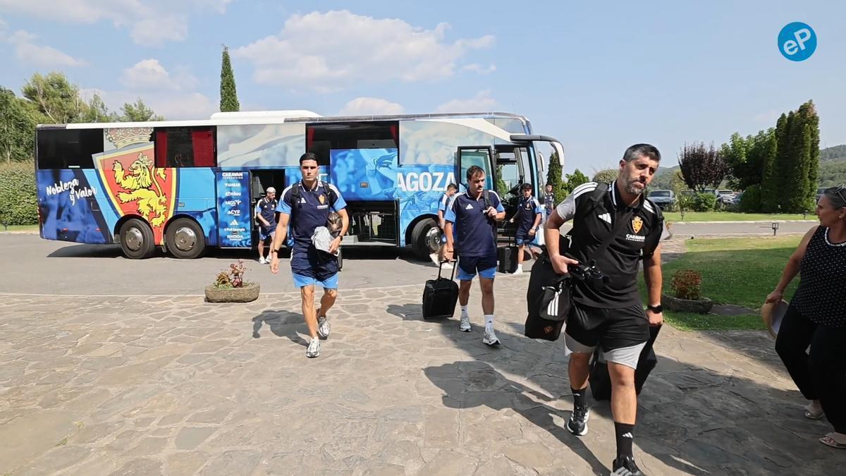 VÍDEO | Llegada del Real Zaragoza a Boltaña