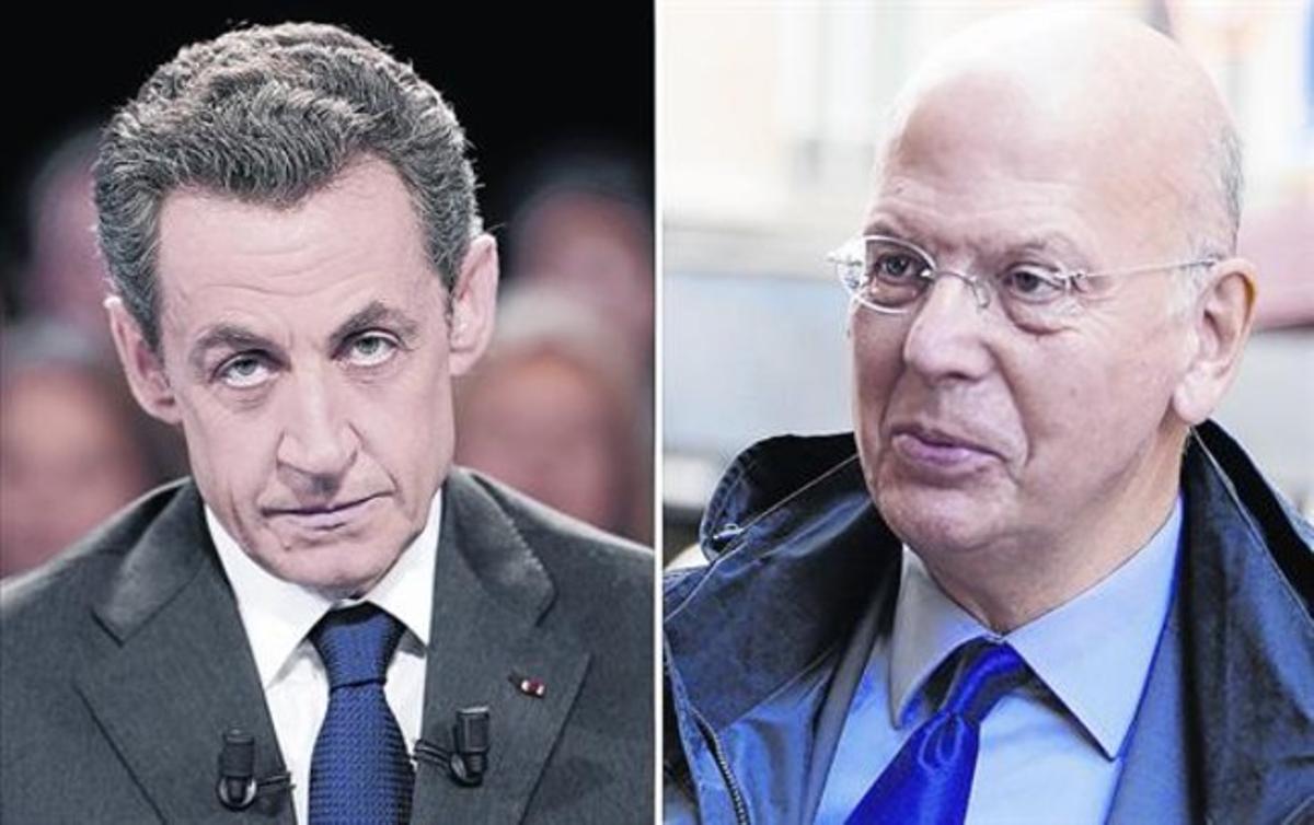 A l’esquerra, l’expresident Nicolas Sarkozy i, a la dreta, Patrick Buisson. A l’esquerra, l’expresident Nicolas Sarkozy i, a la dreta, Patrick Buisson.
