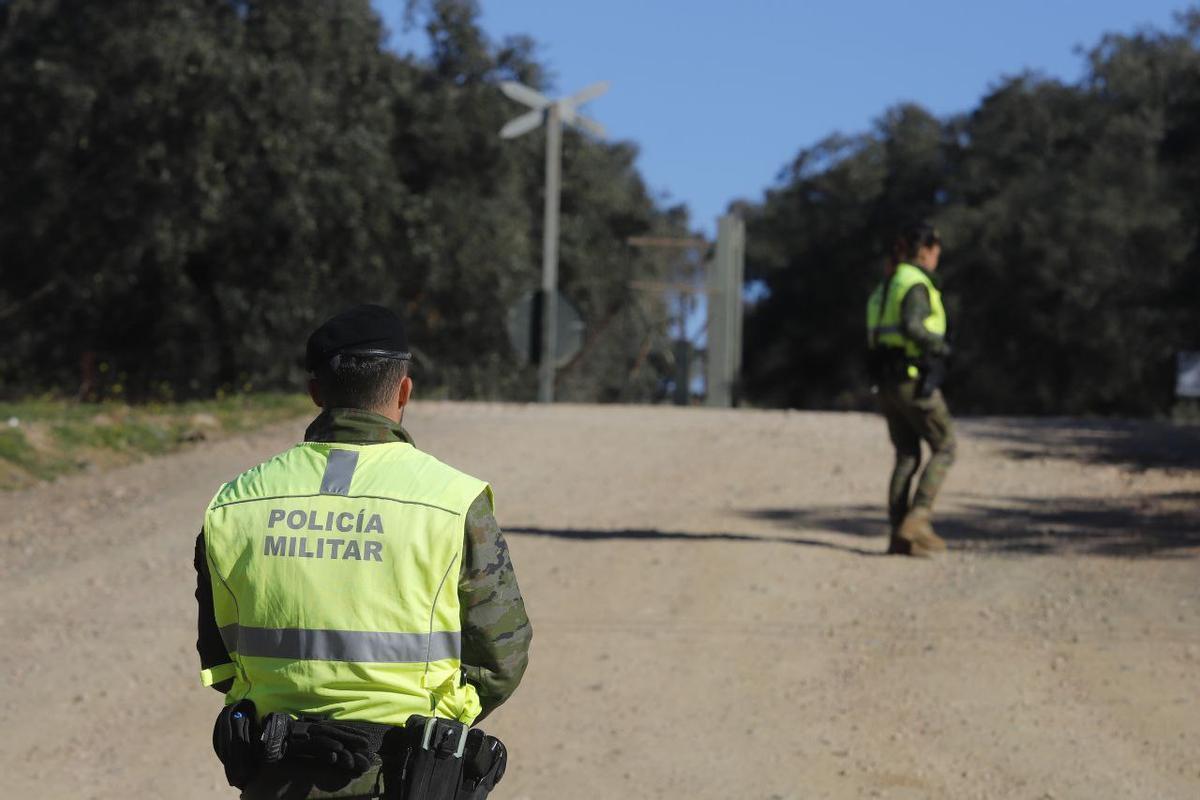 Policía Militar en la zona donde tuvo lugar el suceso.
