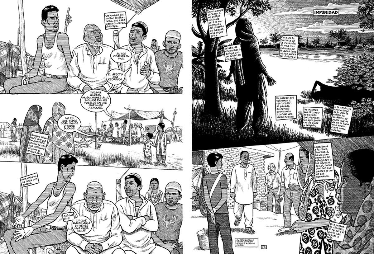 Doble página de ‘El disturbio eterno’.