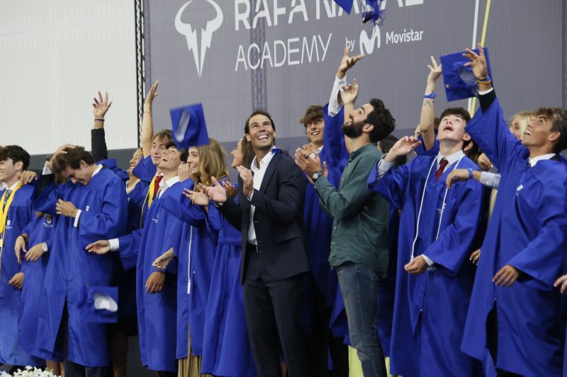Rafa Nadal y Ricky Rubio presiden la graduación de la Rafa Nadal Academy by Movistar
