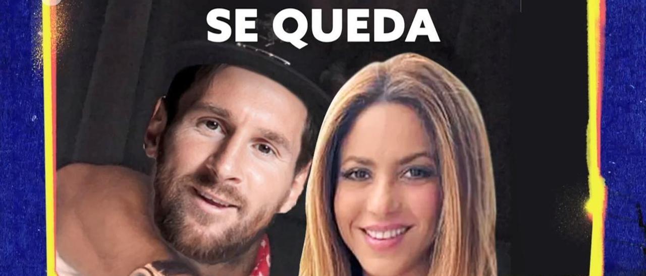 Fotomontaje de Messi y Shakira, en ’Zona Franca’ (TV3).